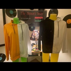 Yellow and white or black and white hoodie